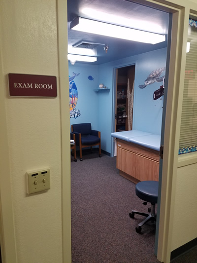 Physical exam room.