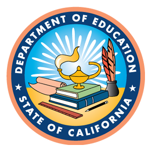 Seal of the California Department of Education.